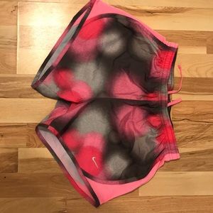 Multi-colored Nike running shorts